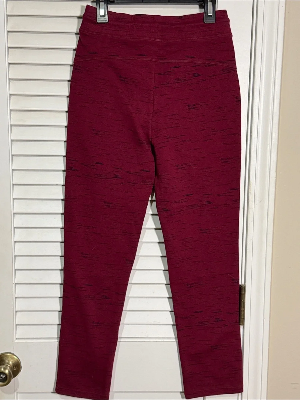 GAP Fit Kids Maroon Heathered Zip Hoodie & Jogger Set with Black Accents Size XL